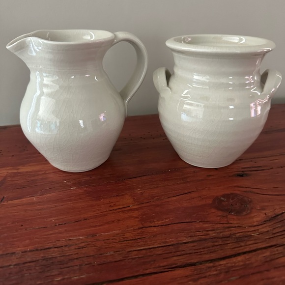 Simon Pearce Belmont Cream and Sugar Set - Picture 1 of 9